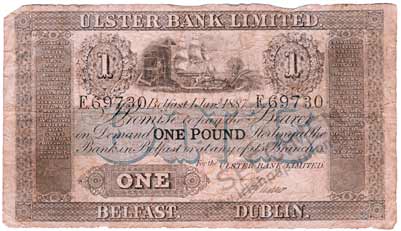 ulster bank limited one pound 1887
