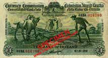 Consolidated Banknotes 1929 to 1941 