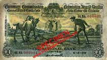 Currency Commission Consolidated Bank Note One Pound