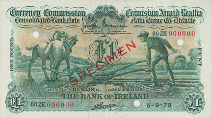 Currency Commission Consolidated Bank Note. One Pound 1929