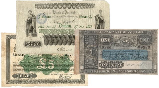 Large size banknotes with all bank branches listed