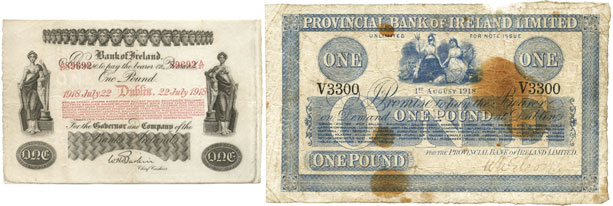 Reduced size One Pund notes